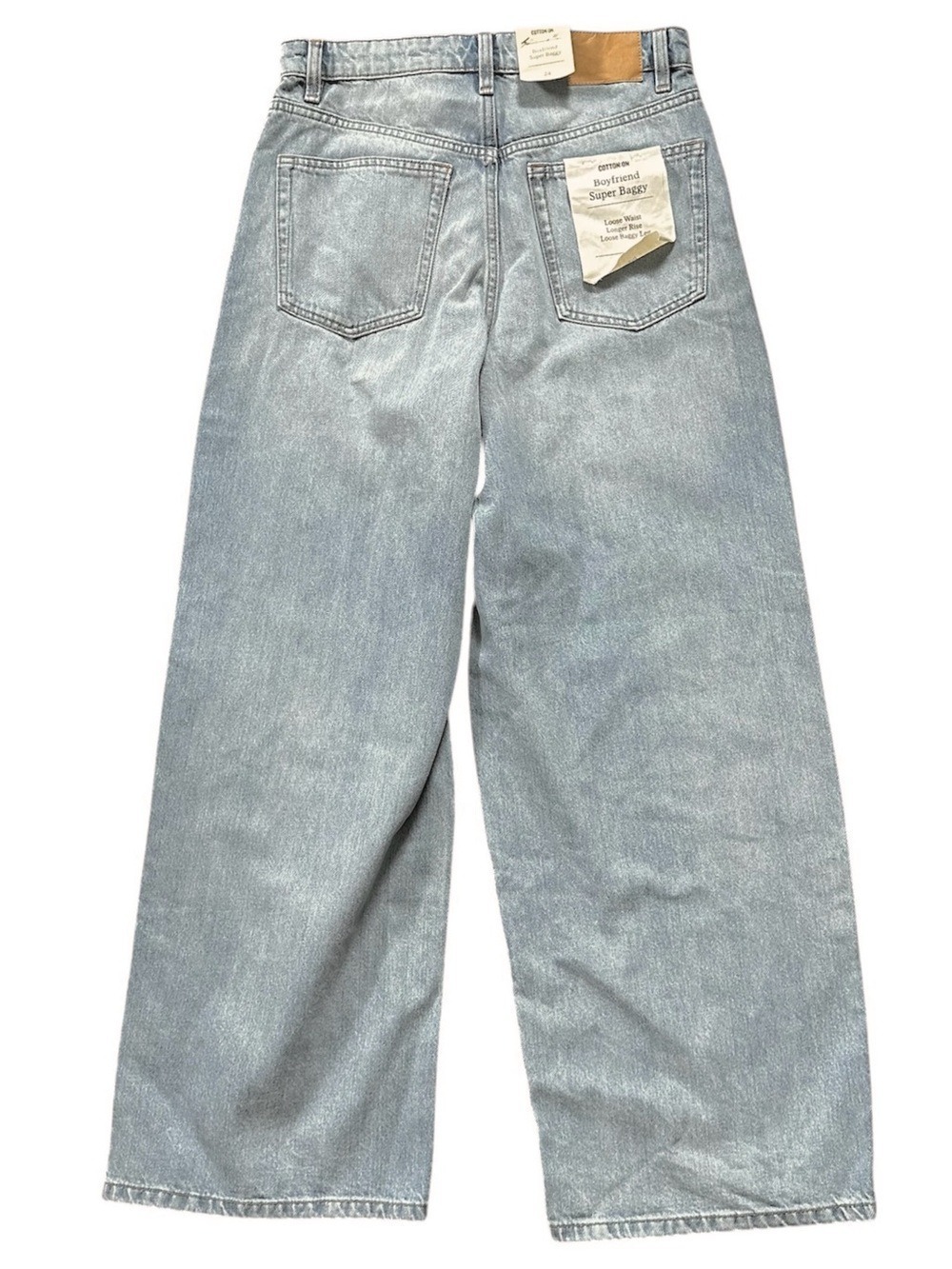 Cotton On Boyfriend Super Baggy Women's Size 24 Blue High Rise Cotton Jeans - Picture 3 of 11